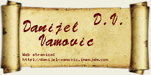Danijel Vamović vizit kartica